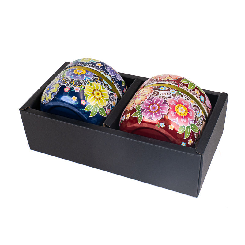 Set de Dos Latas de Té - Flores Japonesas