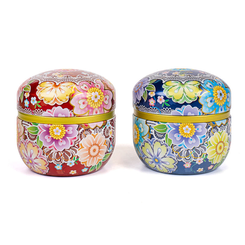Set de Dos Latas de Té - Flores Japonesas
