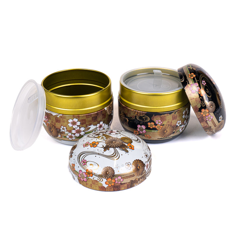 Set de Dos Latas de Té de Metal - Negro & Blanco