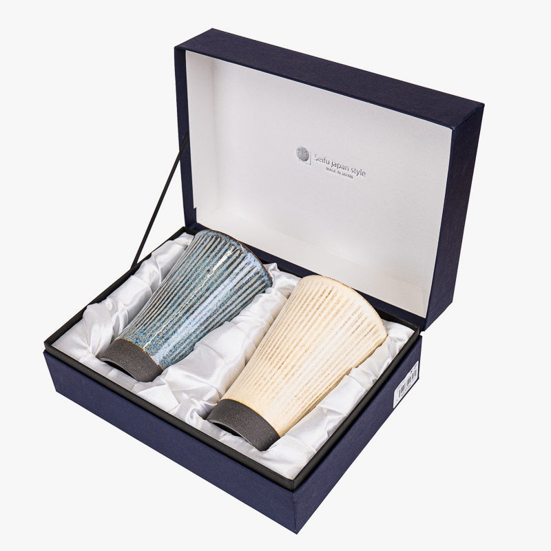 Set de regalo de 2 tazas japonesas grandes