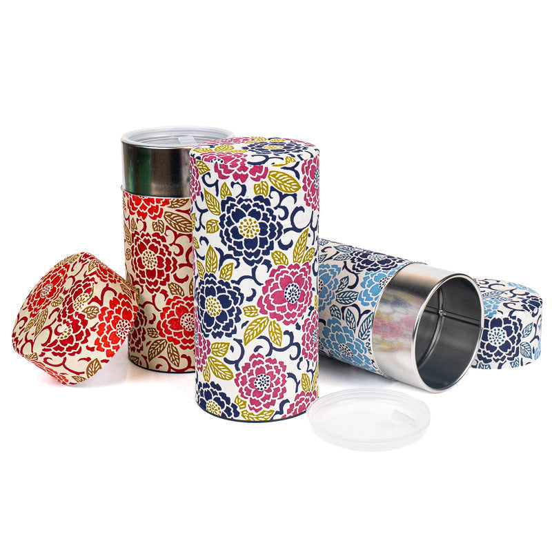 Set de Tres Latas para Té con Papel Washi - Flores