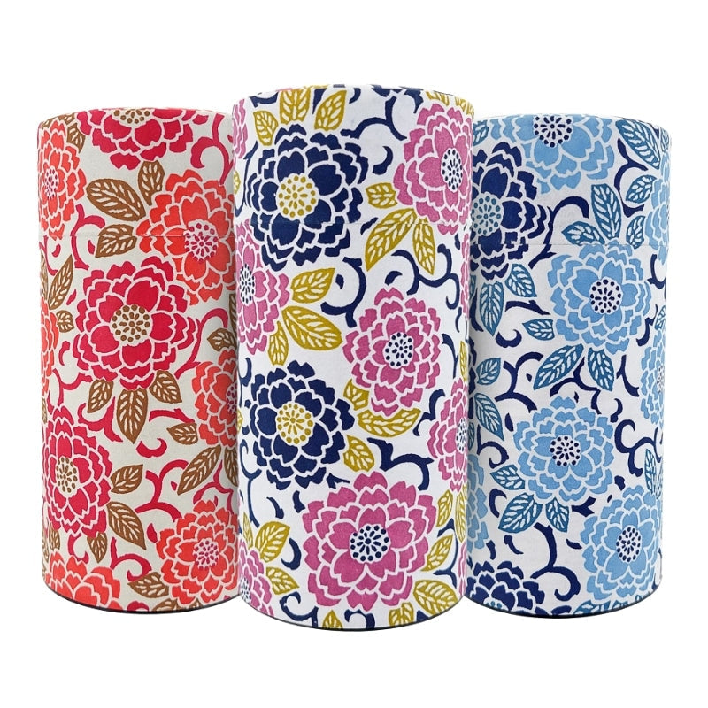 Set de Tres Latas de Té con Papel Washi - Flores