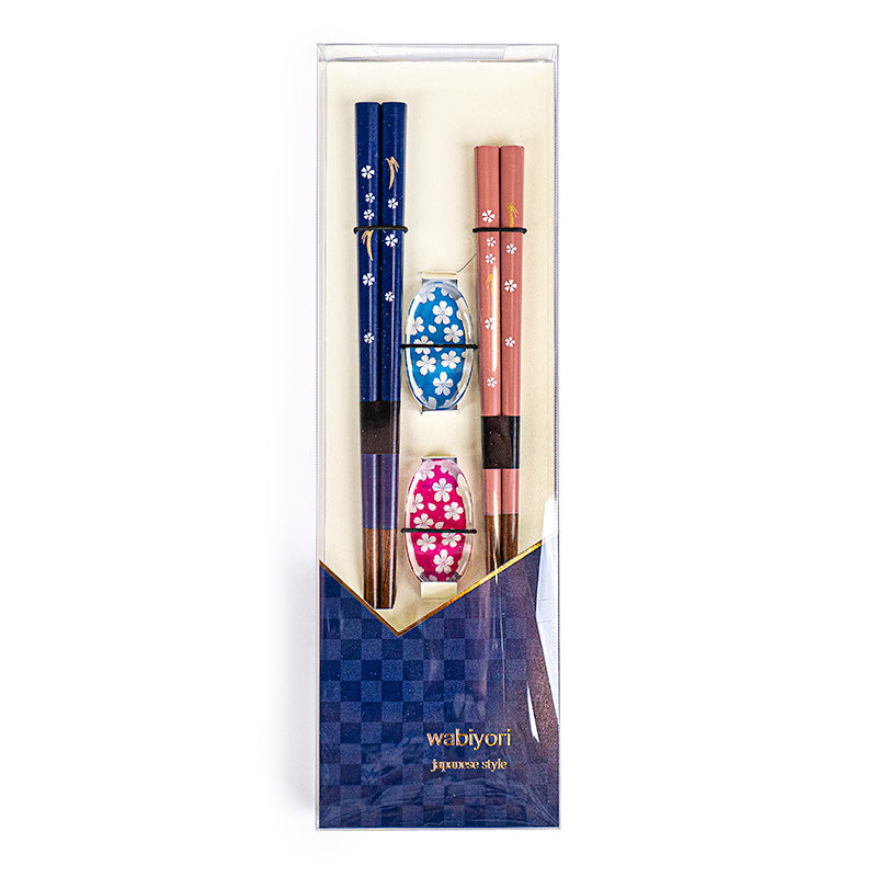 Set Palillos Japoneses Sakura Usagi con Soportes