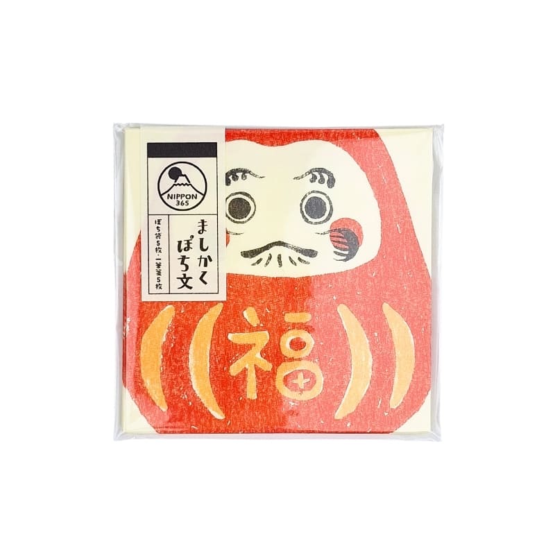 Set Tarjetas y Sobres Pochibumi Daruma