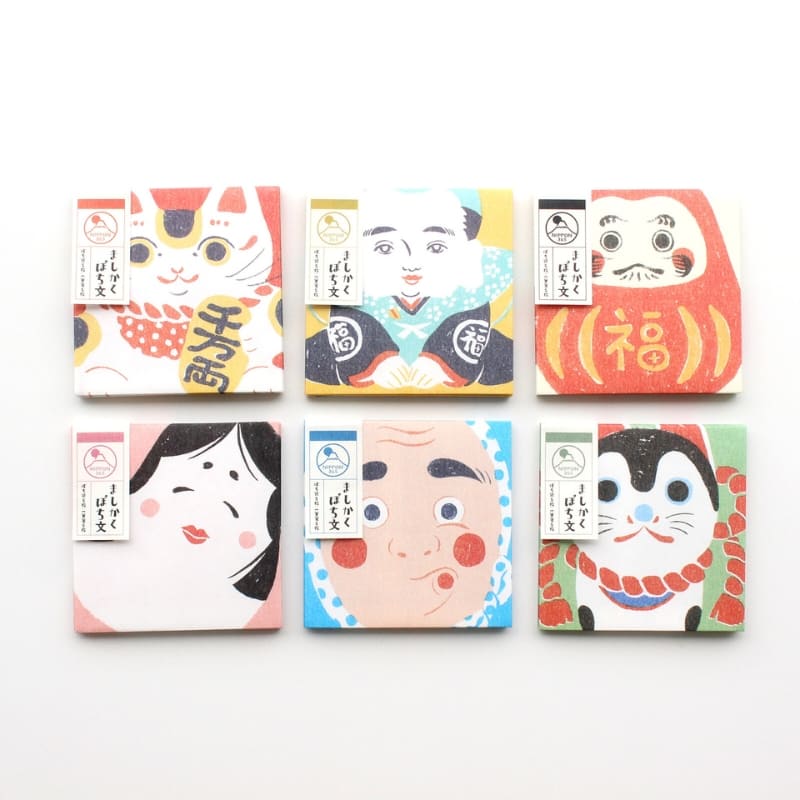 Set Tarjetas y Sobres Pochibumi Daruma