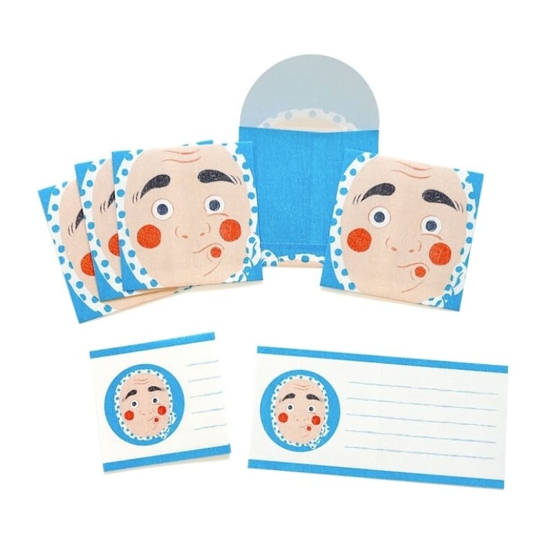 Set Tarjetas y Sobres Pochibumi Hyottoko