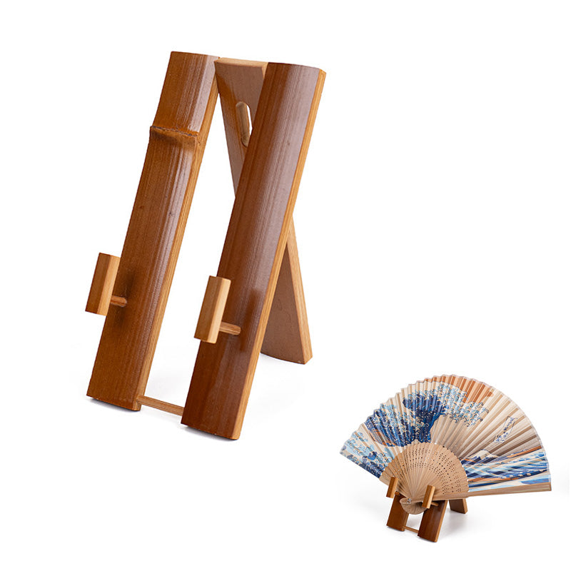 Soporte para abanico japonés plegable de bambú