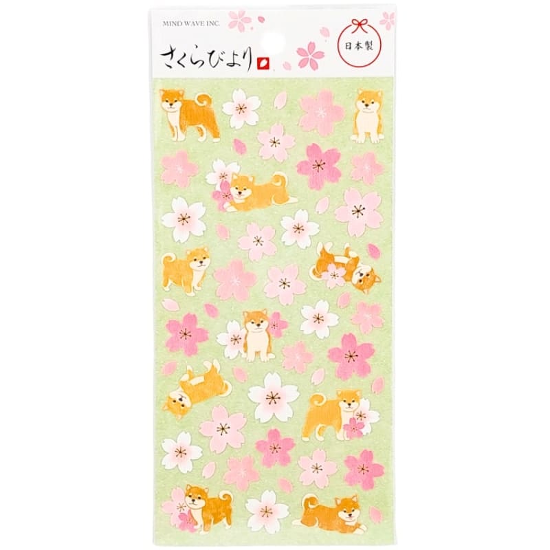 Stickers Japonais Sakura Shiba Inu