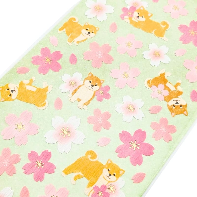 Stickers Japonais Sakura Shiba Inu