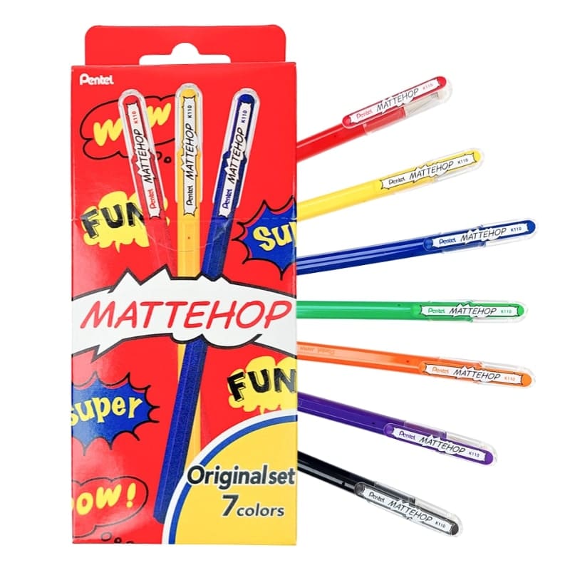 Conjunto Original de Stylos Coloridos Pentel Mattehop