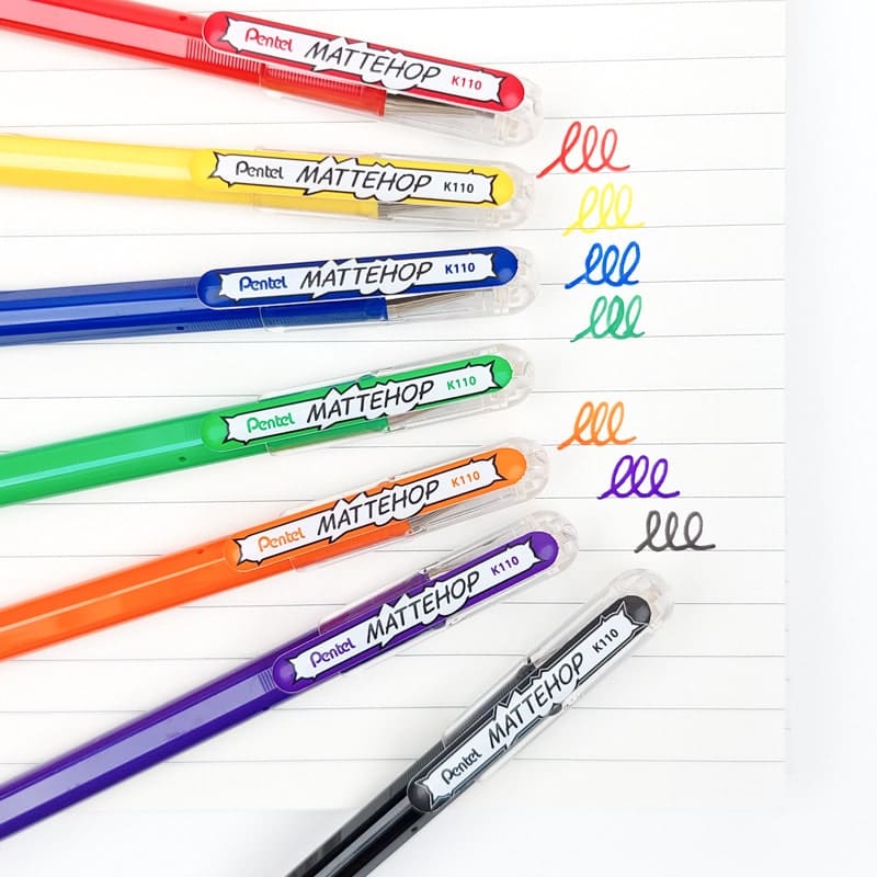 Conjunto Original de Stylos Coloridos Pentel Mattehop
