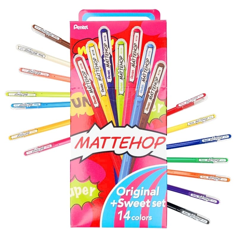 Conjunto de Stylos de Color Pentel Mattehop Original + Sweet