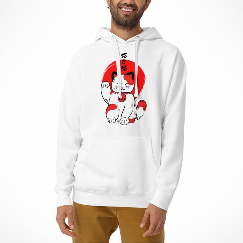 Sudadera Japonesa Gato Suerte