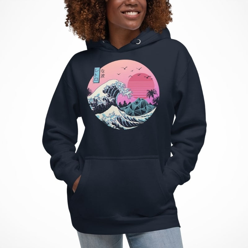 Sudadera Japonesa Kanagawa Retro