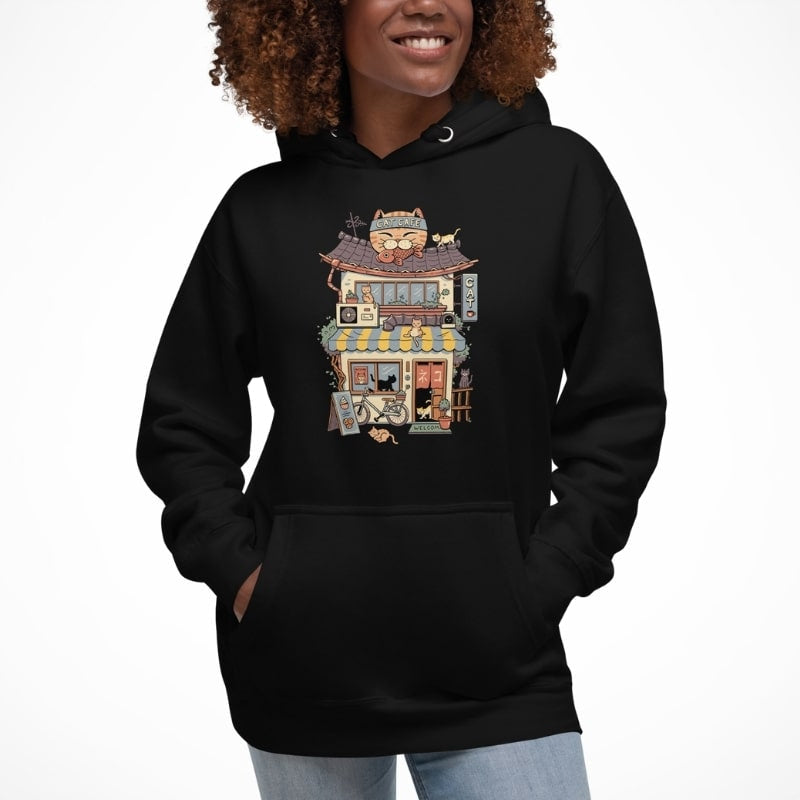 Sudadera Japonesa Neko Café