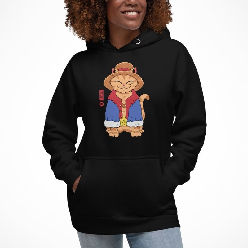 Sudadera Japonesa Neko Gorro de Paja