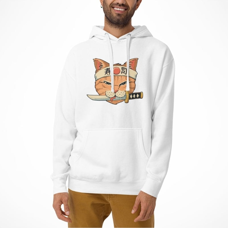 Sudadera Japonesa Neko Sushi Katana