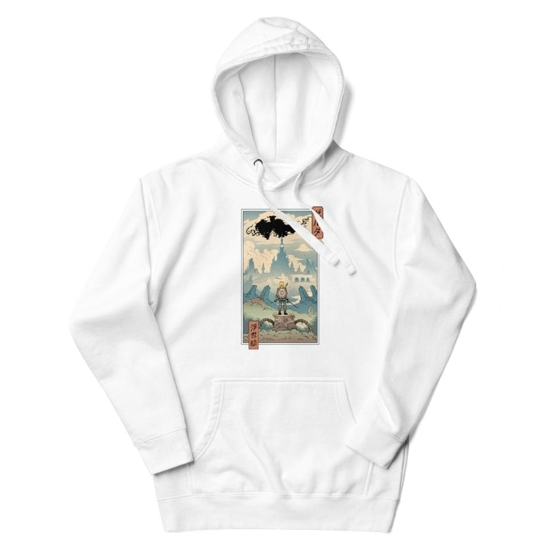 Sudadera Japonesa Ukiyo-e La Leyenda S / Blanco