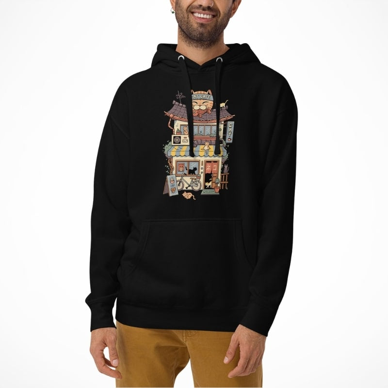 Sudadera japonesa Neko Café