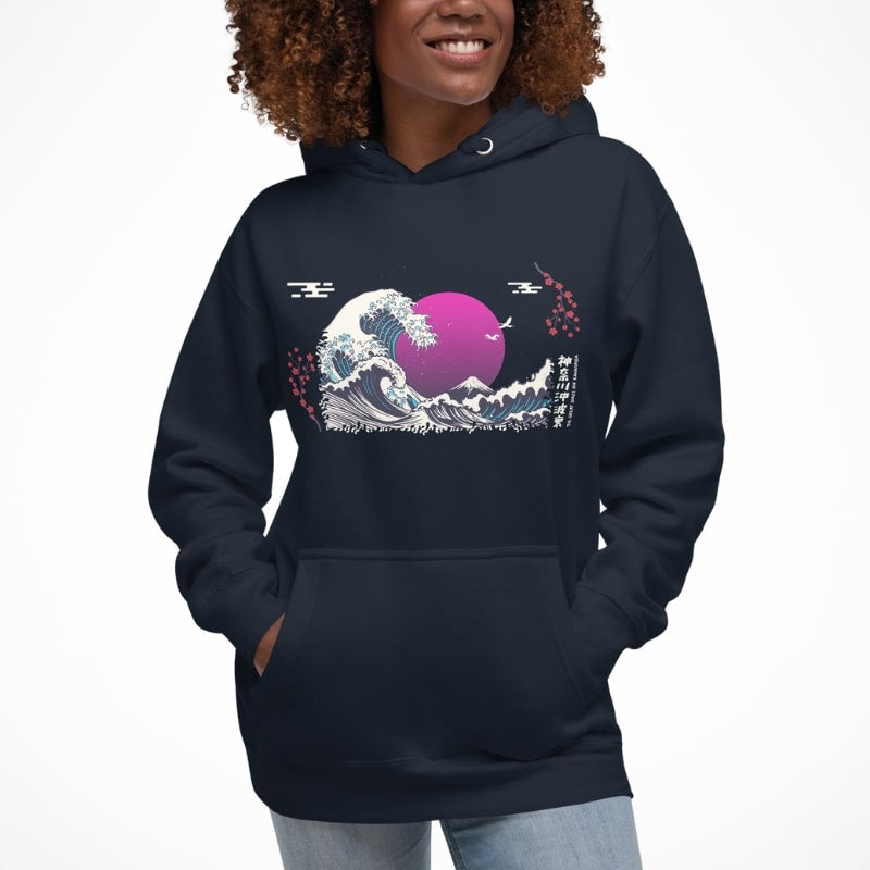 Sudadera japonesa Purple Wave