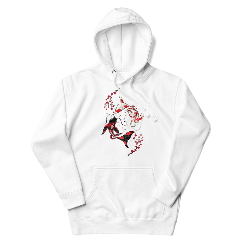 Sudadera japonesa Sakura Koi - S / Blanca