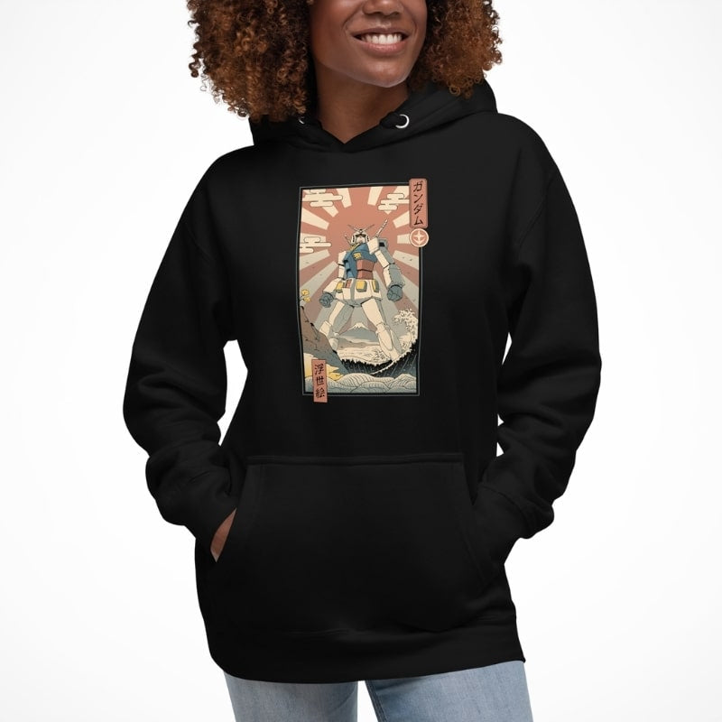 Sudadera japonesa Ukiyo-e Mecha & Fuji