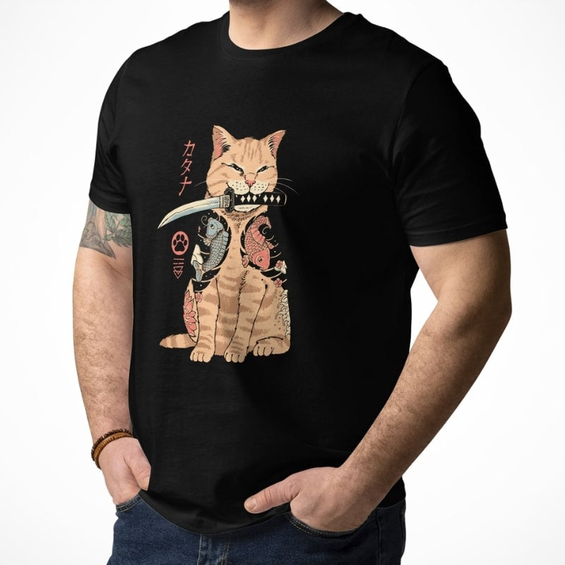 Camiseta Japonesa Neko Yakuza