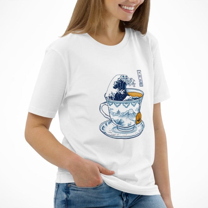 Camiseta Japonesa El Gran Té de Kanagawa