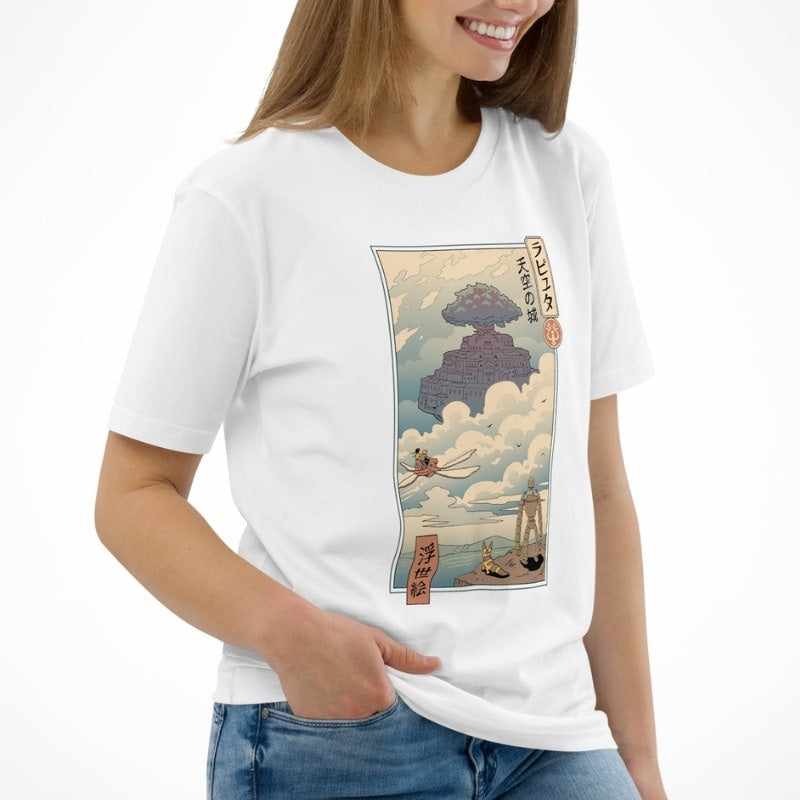 Camiseta Japonesa Ukiyo-e Laputa