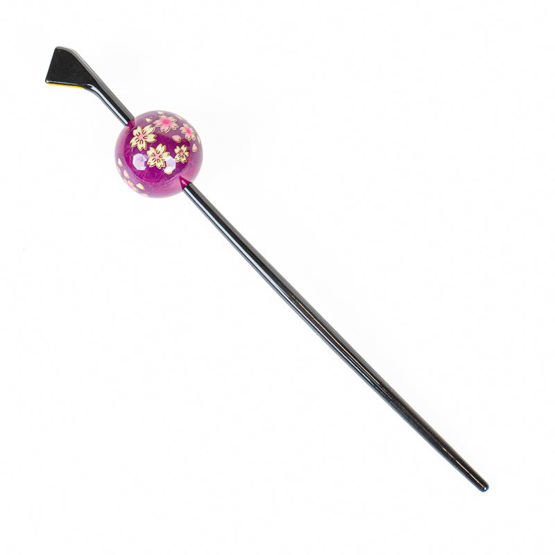Tama Kanzashi japonés Ukidama morado