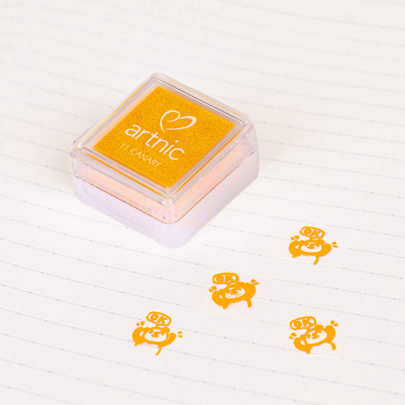 Tampón de Tinta Japonés – 7 Colores a Elegir Amarillo canario