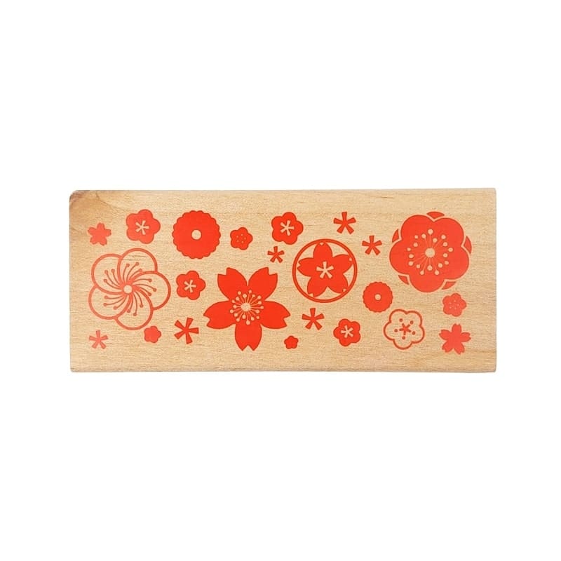 Sello de madera Flores japonesas