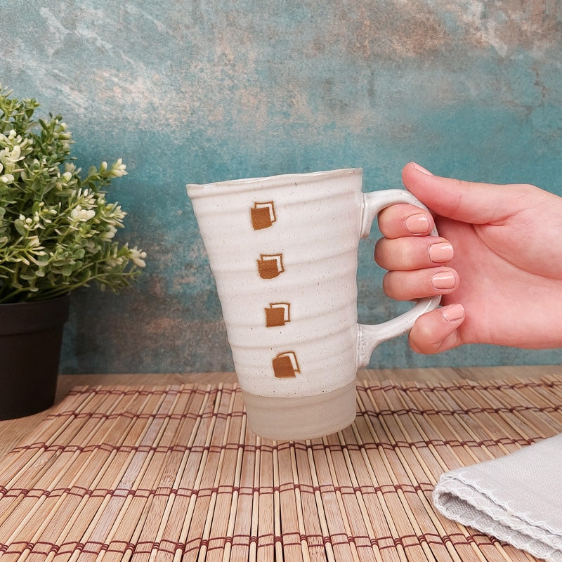 Taza Japonesa Blanca Grande