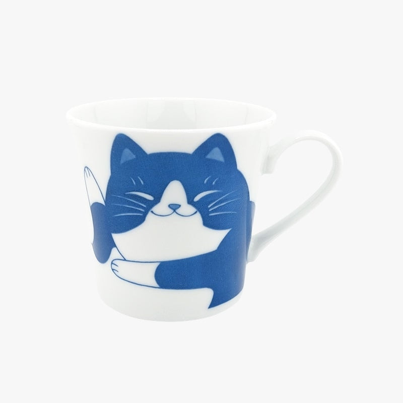 Taza Japonesa Gato Azul