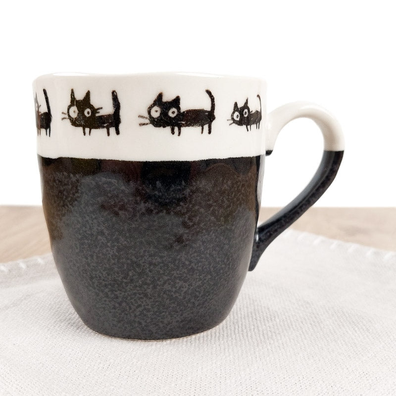 Taza Japonesa Gato Negro