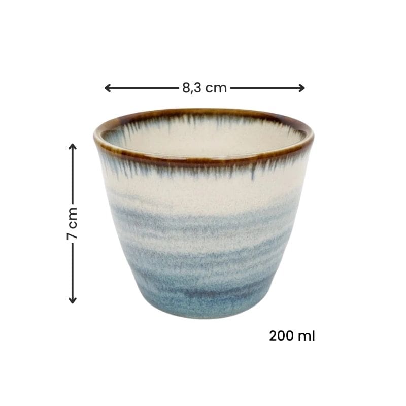 Taza Japonesa Hakeme Azul