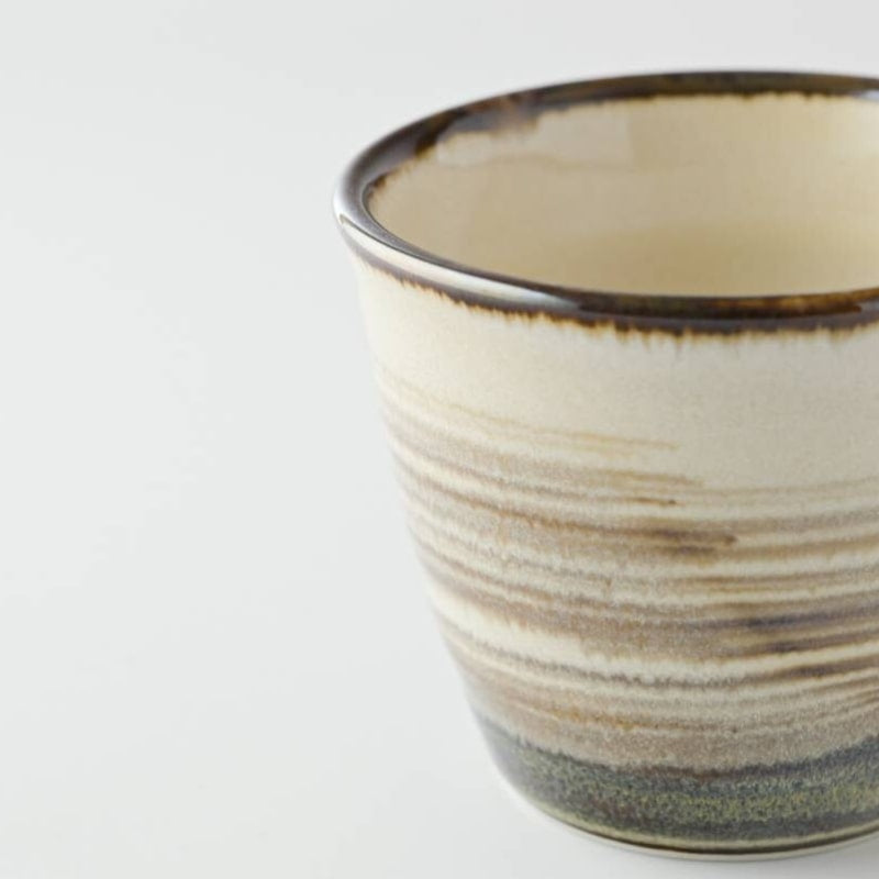 Taza Japonesa Hakeme Marrón