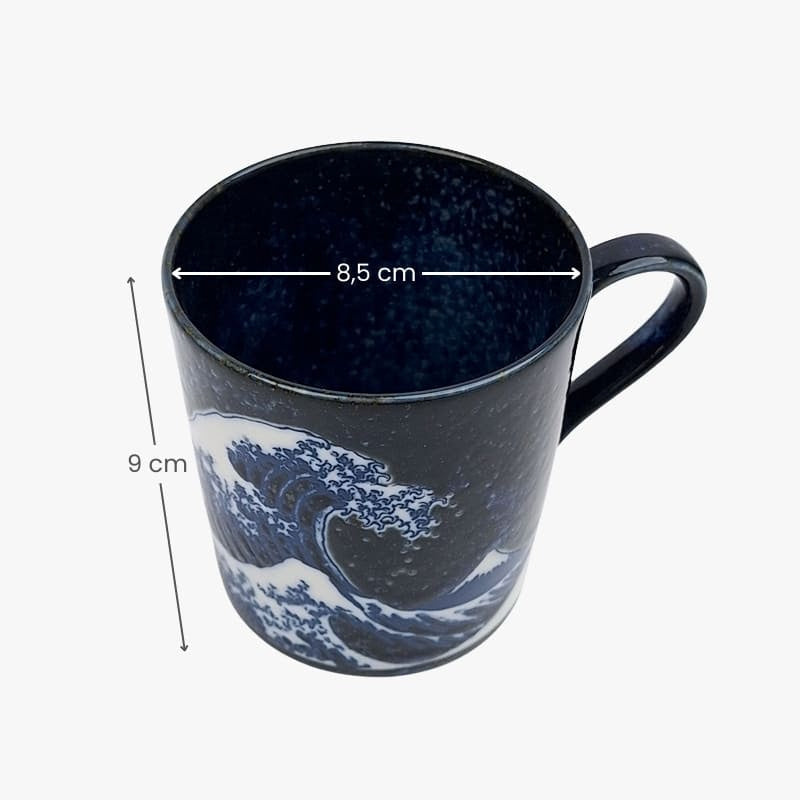 Taza Japonesa Kanagawa Azul