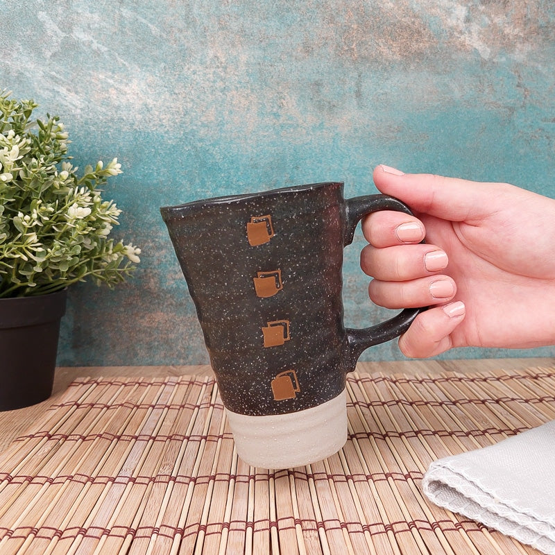 Taza Japonesa Negra Grande