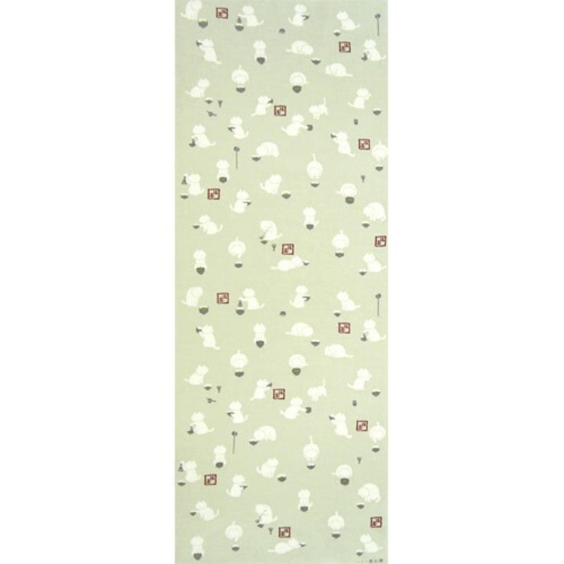 Tenugui Japonés Matcha Cat
