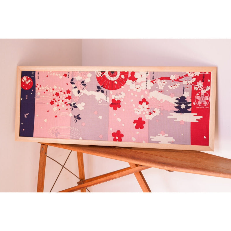 Tenugui Japonés Sakura Fucsia