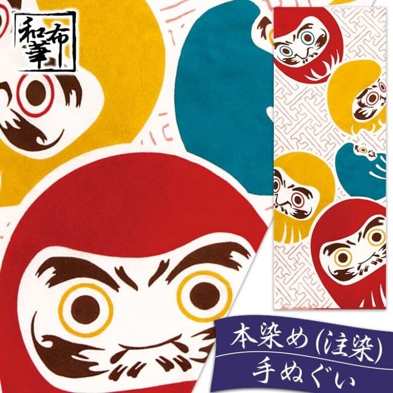Tenugui japonés Shiawase Daruma