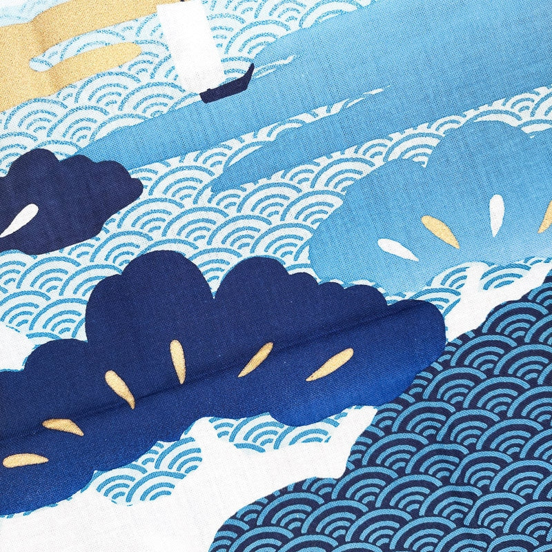 Tenugui Japonés Indigo Fuji