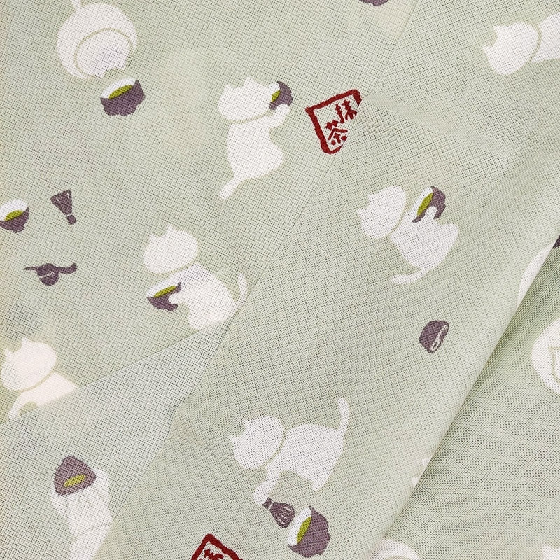 Tenugui Japonés Matcha Cat