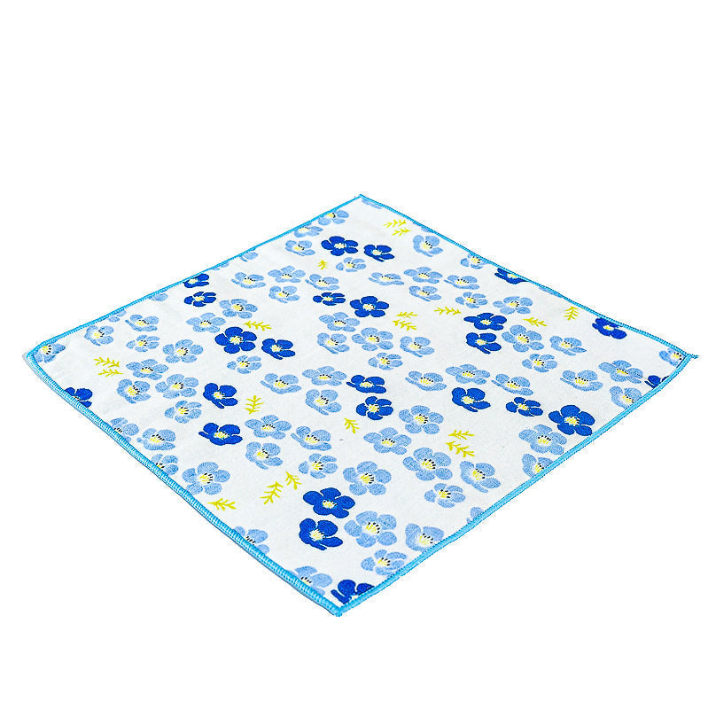 Toalla Japonesa - Pequeñas Flores Azules