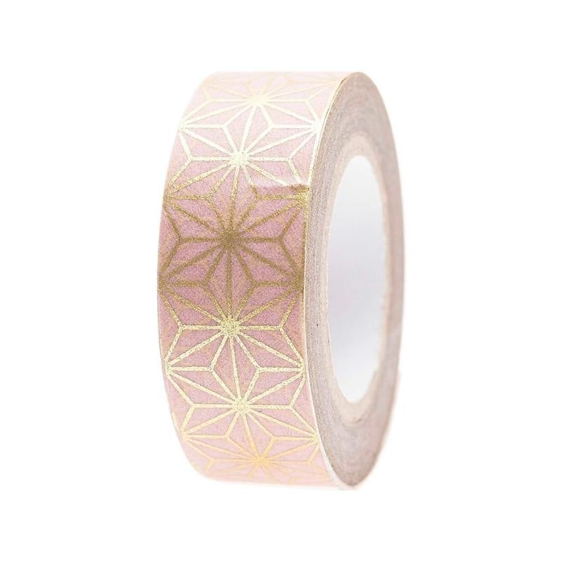 Washi Tape Dorado Asanoha