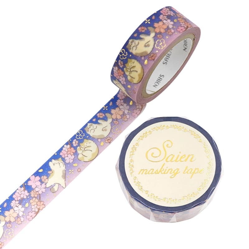 Washi Tape Japonés Sakura Gato