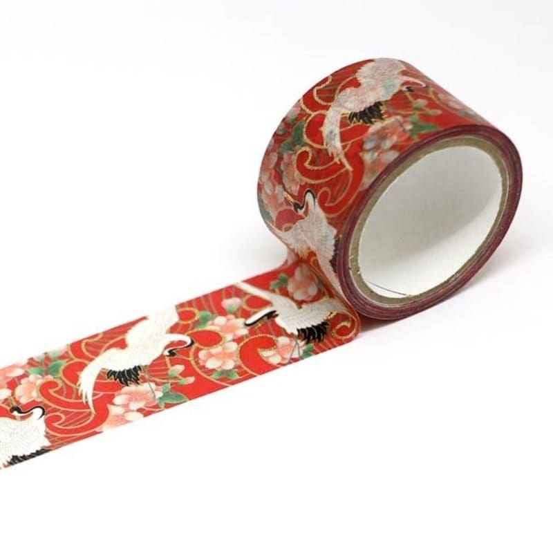 Cinta Washi Japonesa Grulla