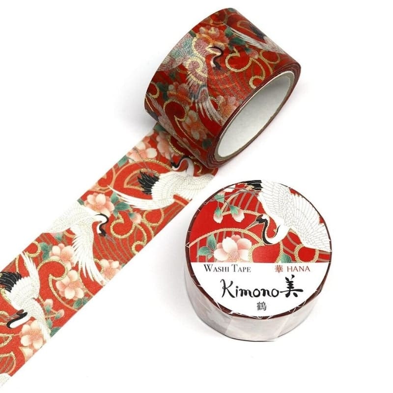 Cinta Washi Japonesa Grulla