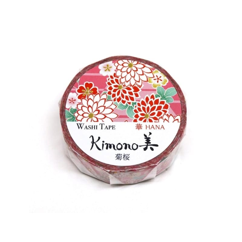 Cinta Washi Japonesa Kiku Sakura